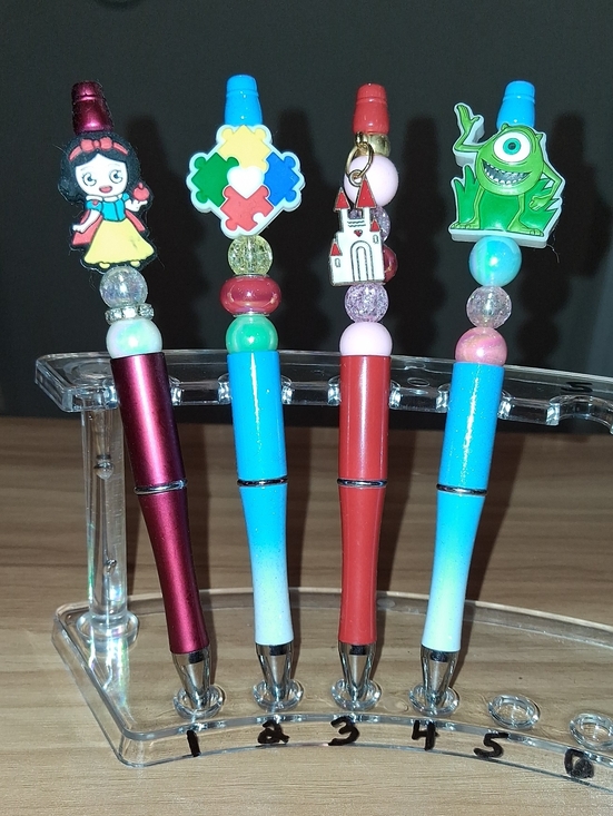 Other - Handmade Cute Character Bead Pen- Blue & Red Assorted. SOLD SEP.